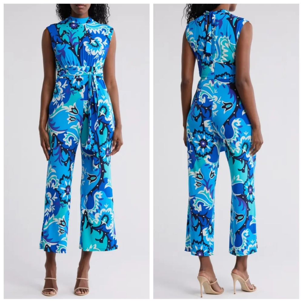 Donna Morgan Sleeveless Matte Jersey Jumpsuit | Size 14 | NWT | Vibrant Color